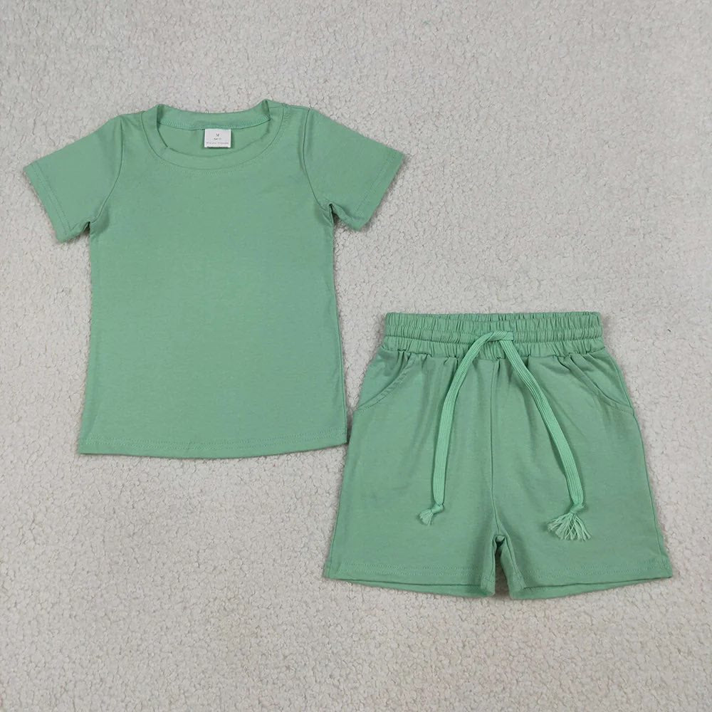 Basic Green Shorts Set