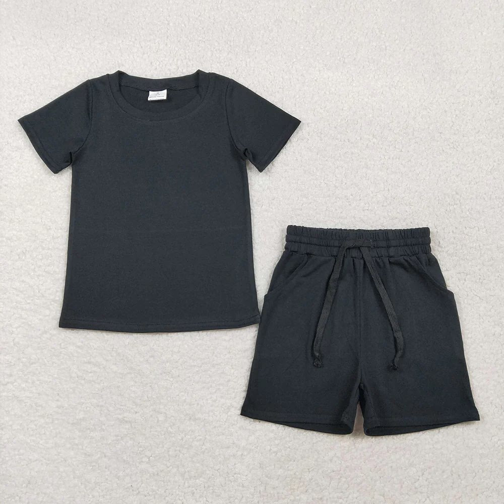 Basic Black Shorts Set