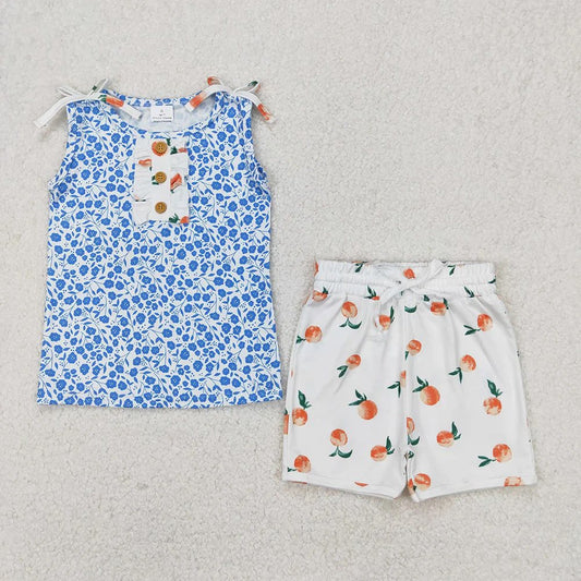 Peaches & Floral Tank Shorts Set