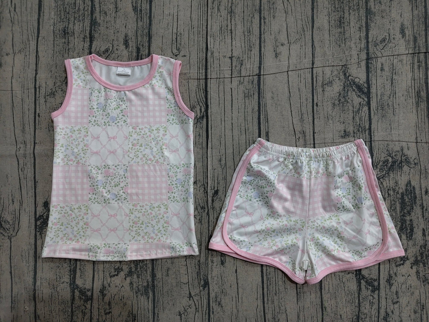 Grandmillenial Patchwork Shorts Set