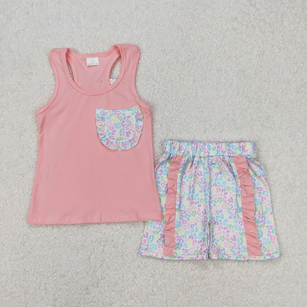 Pastel Floral Tank Shorts Set