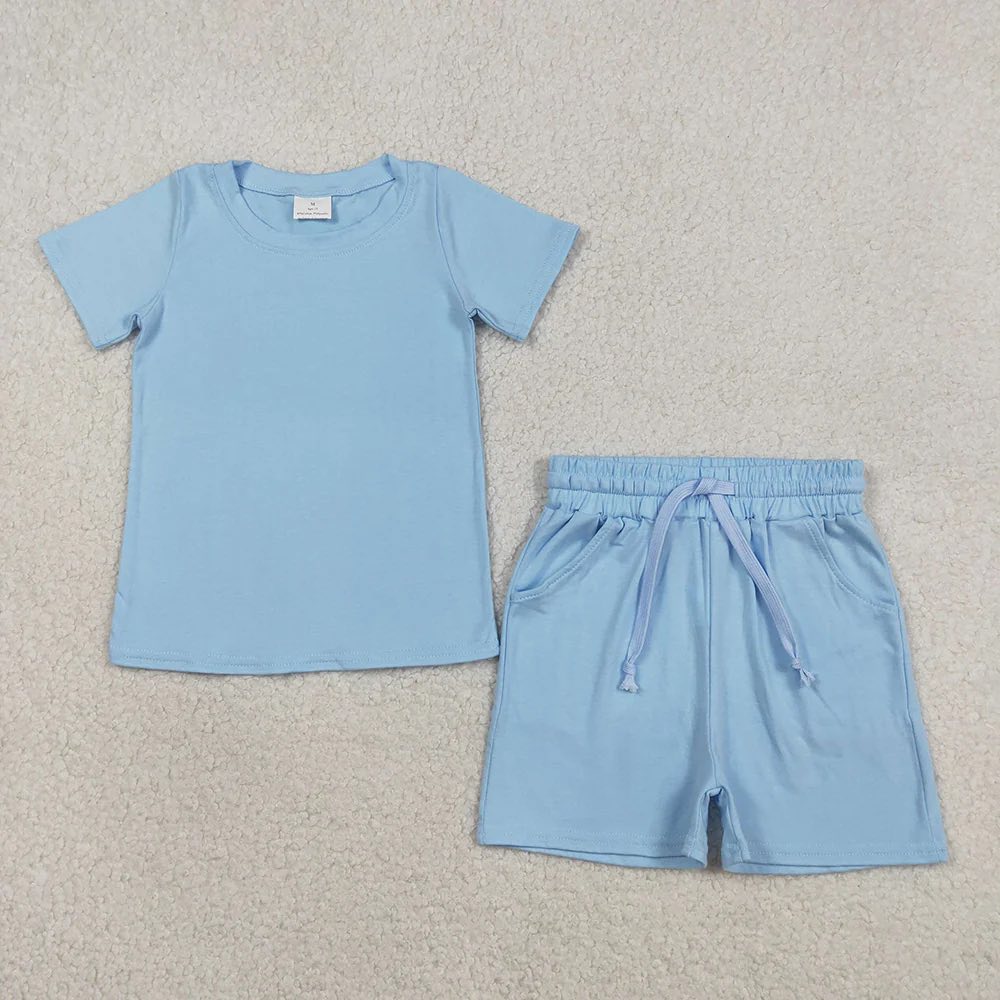 Basic Blue Shorts Set