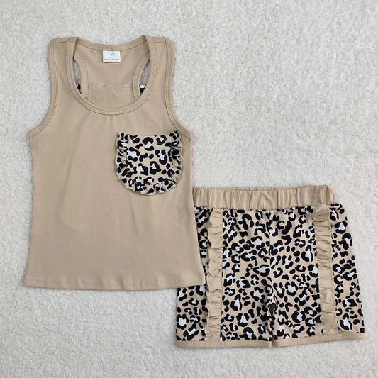 Cheetah Print Tank Shorts Set