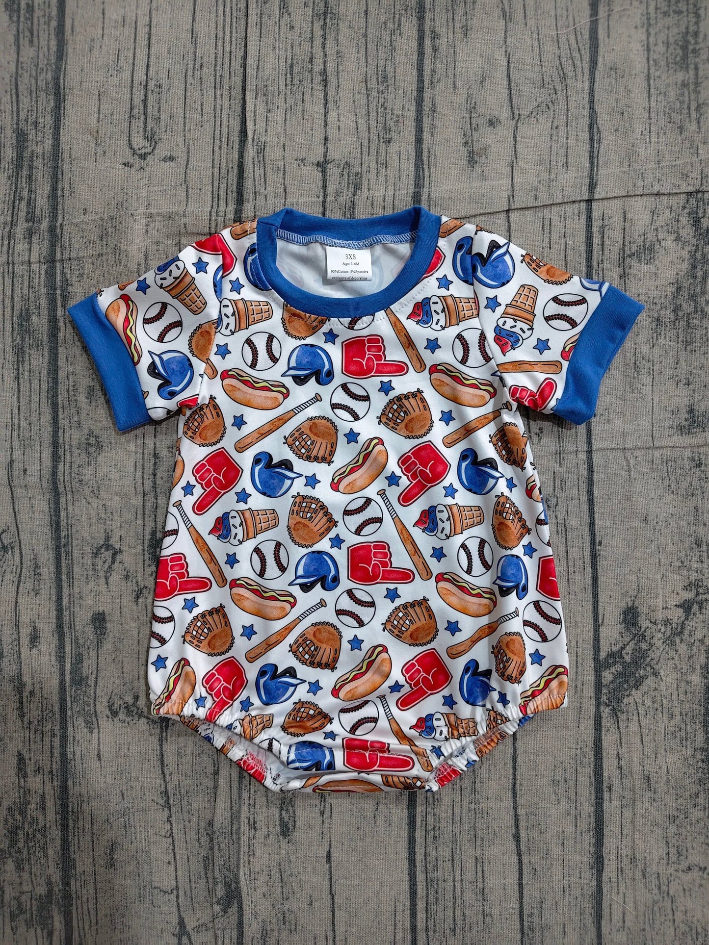 Baseball Bubble Romper