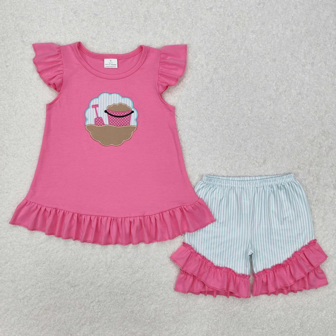 Sand Bucket Ruffle Shorts Set