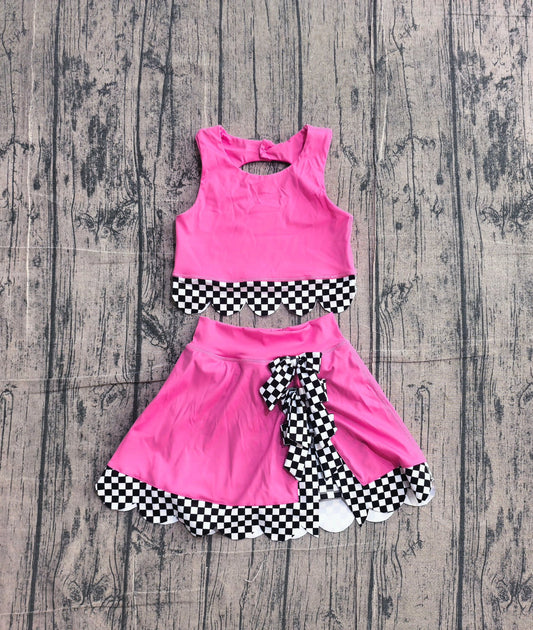 Pink Checkered 2 Piece Set