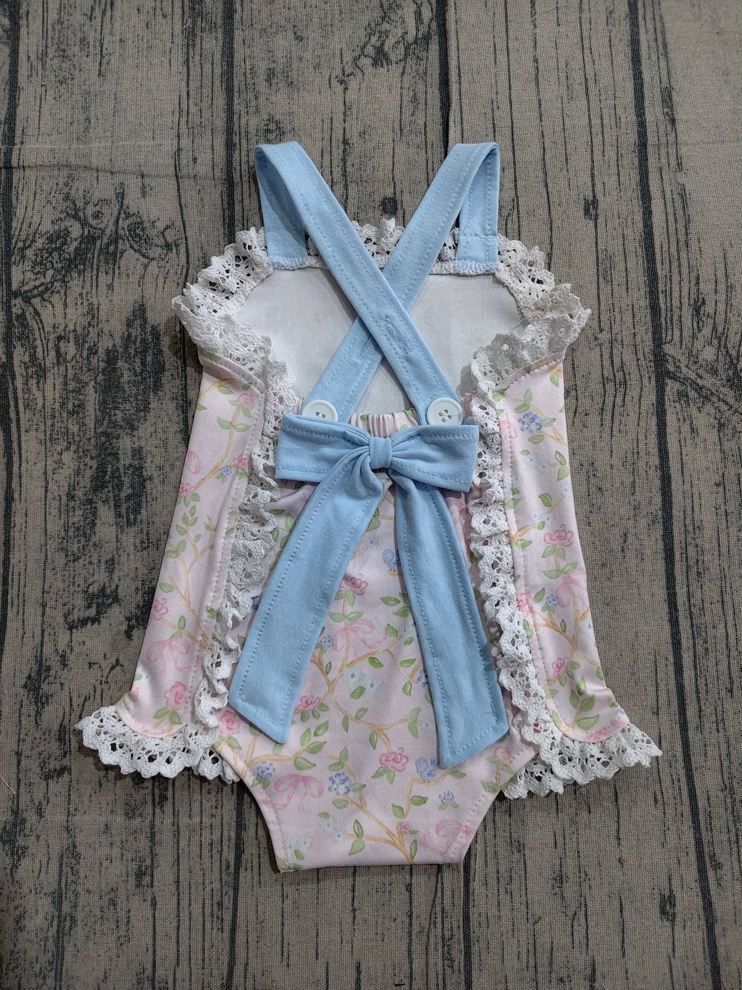 Floral Lace Bubble Romper