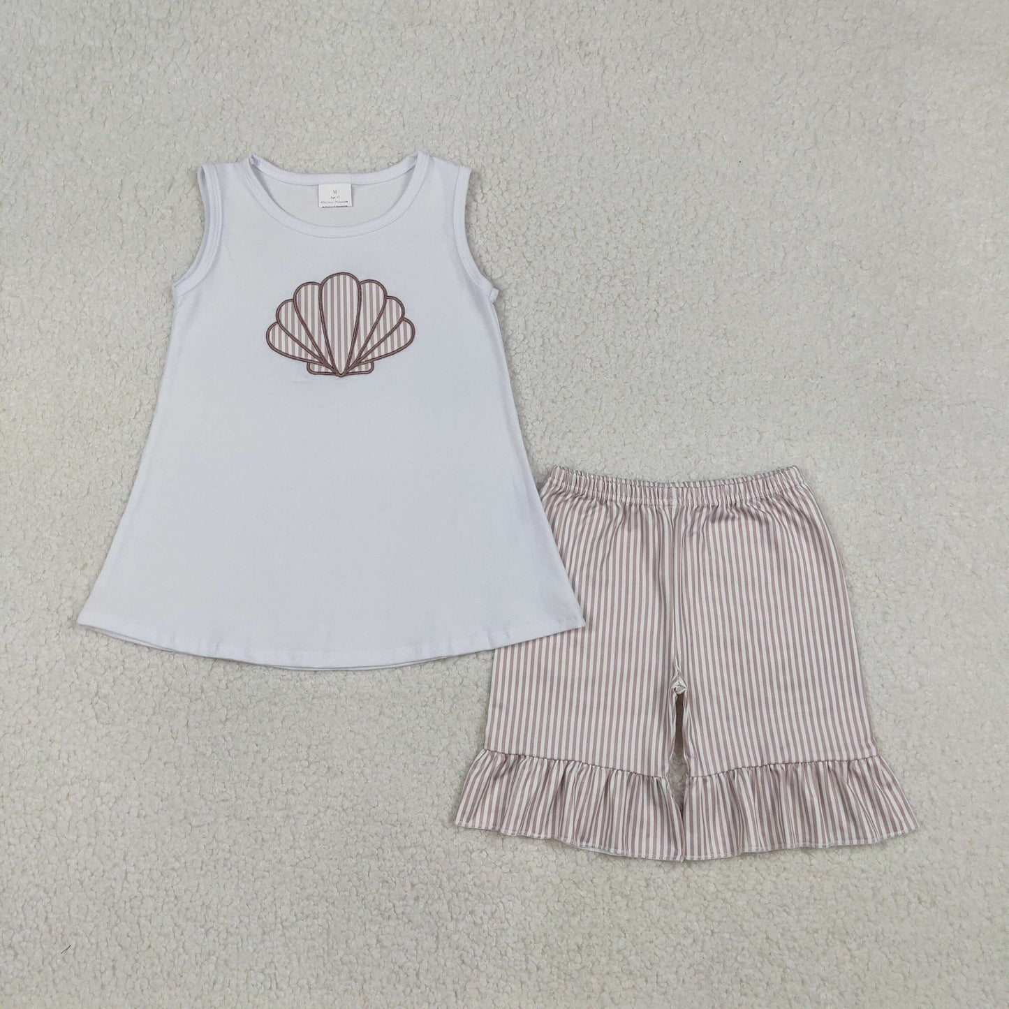 Seashell Beach Ruffle Shorts Set