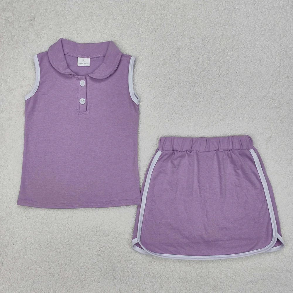 Basic Purple Skort Set