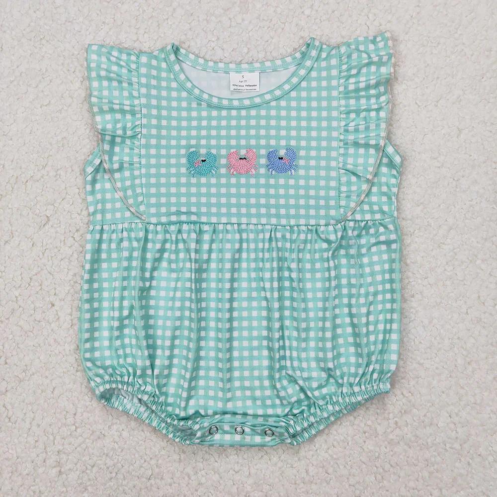Gingham Crab Ruffle Bubble