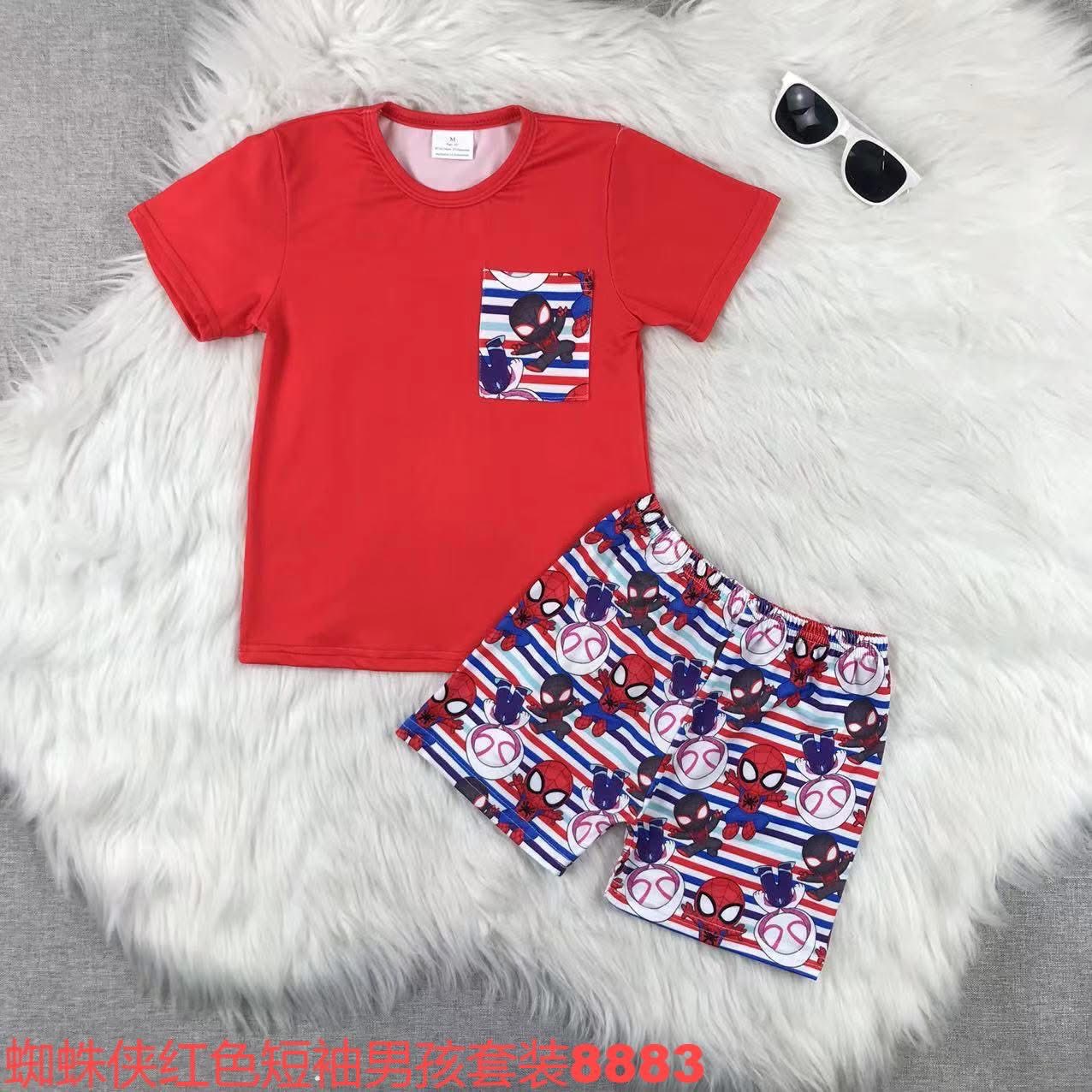 Spider Boy Shorts Set