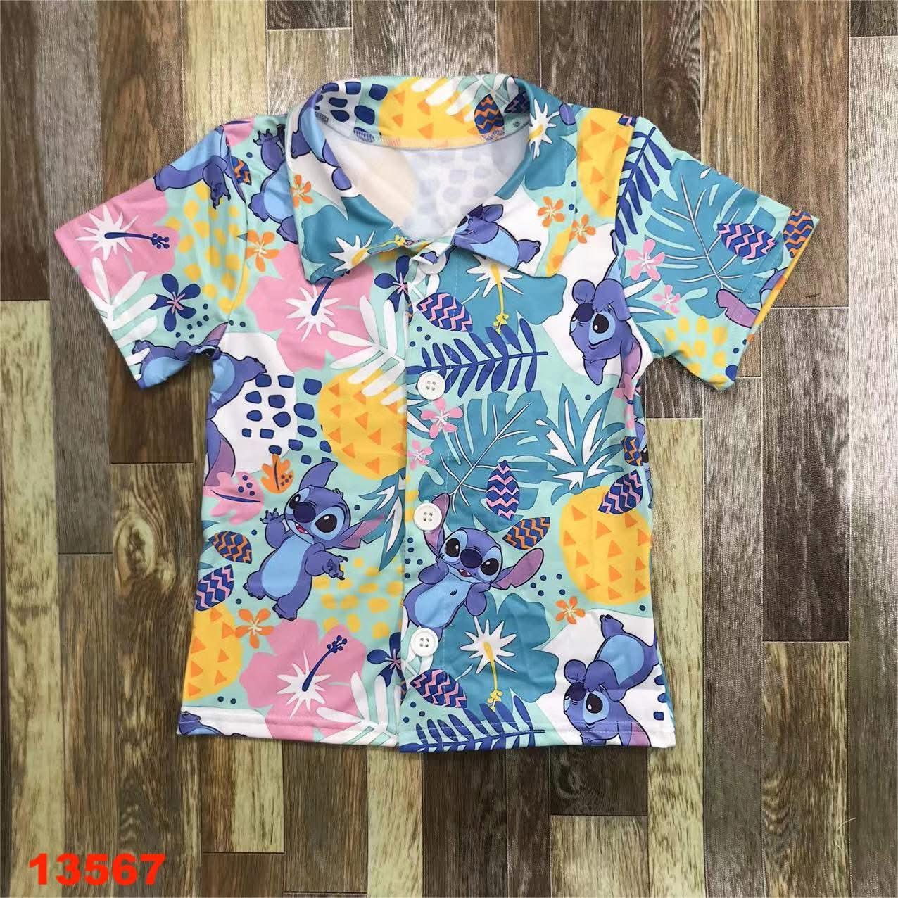 Blue Alien Button Down Shirt