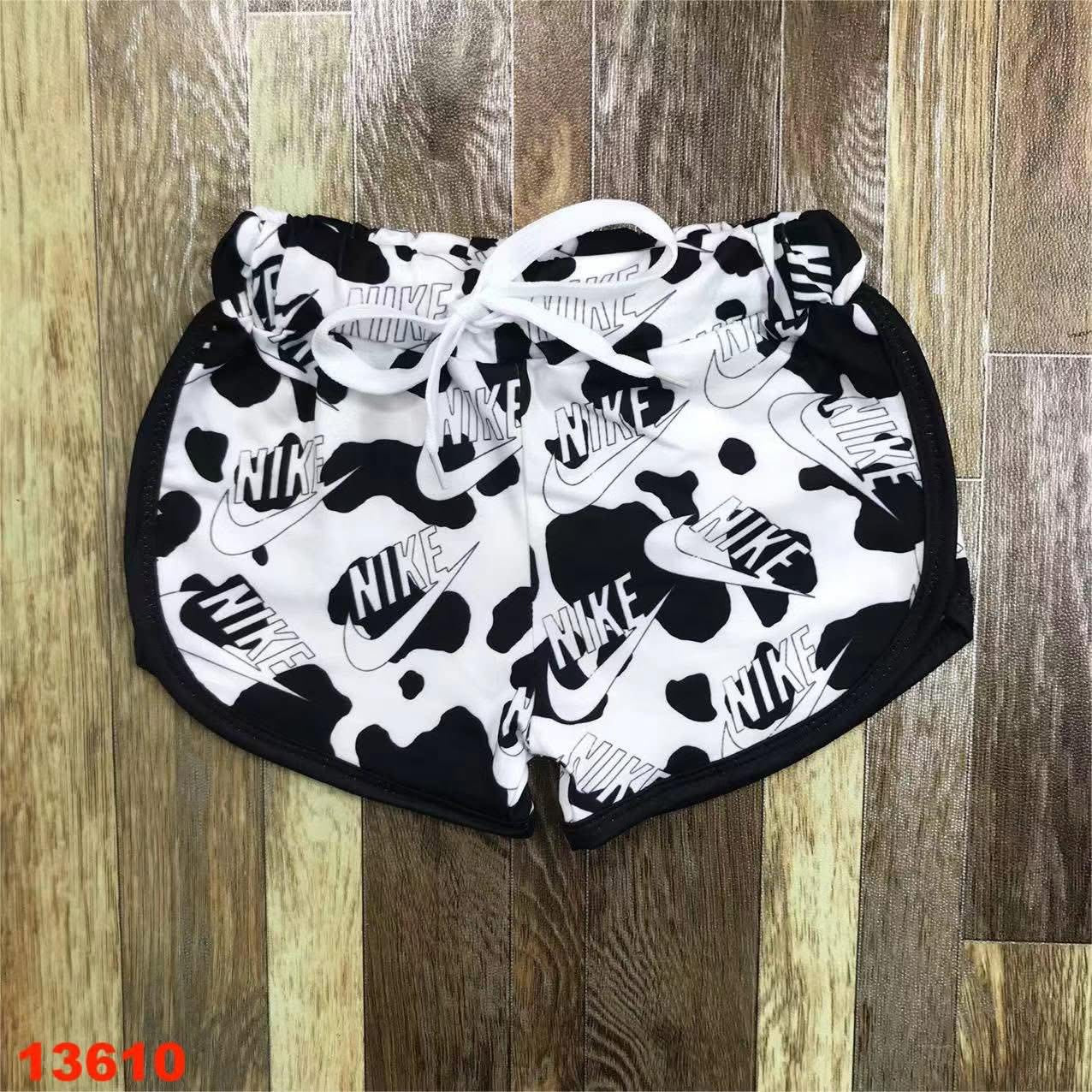Cow Print Check Shorts