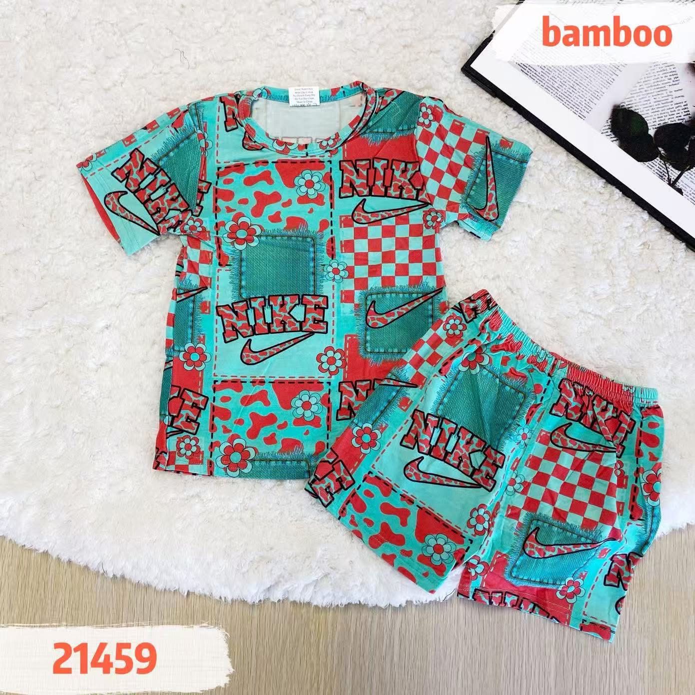 Bamboo Teal Check Short Set