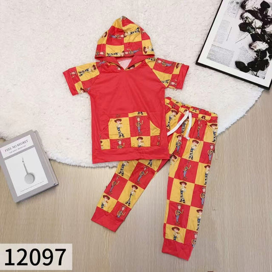 Toys Patchwork Hooded Jogger Set