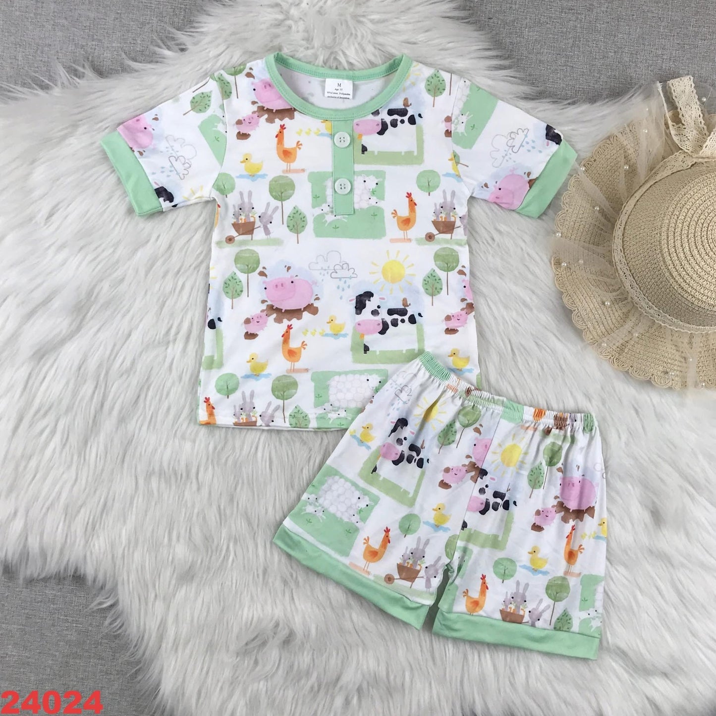 Farm Patchwork Shorts Set