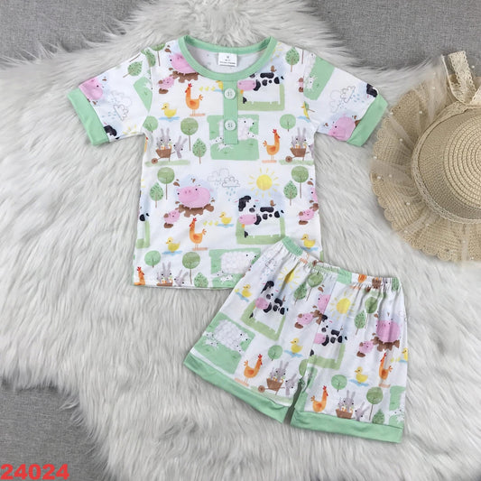 Farm Patchwork Shorts Set