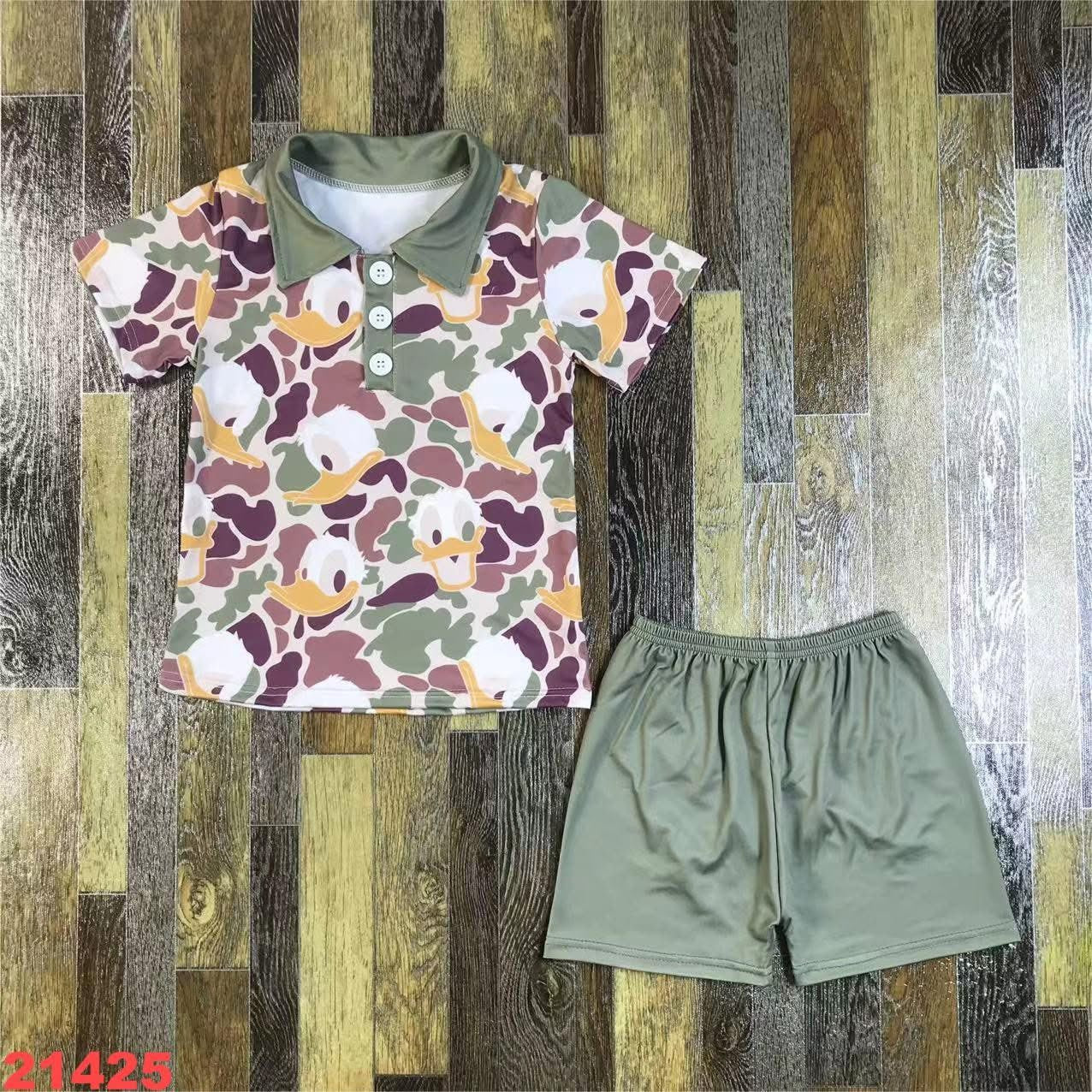 Camo Duck Shorts Set