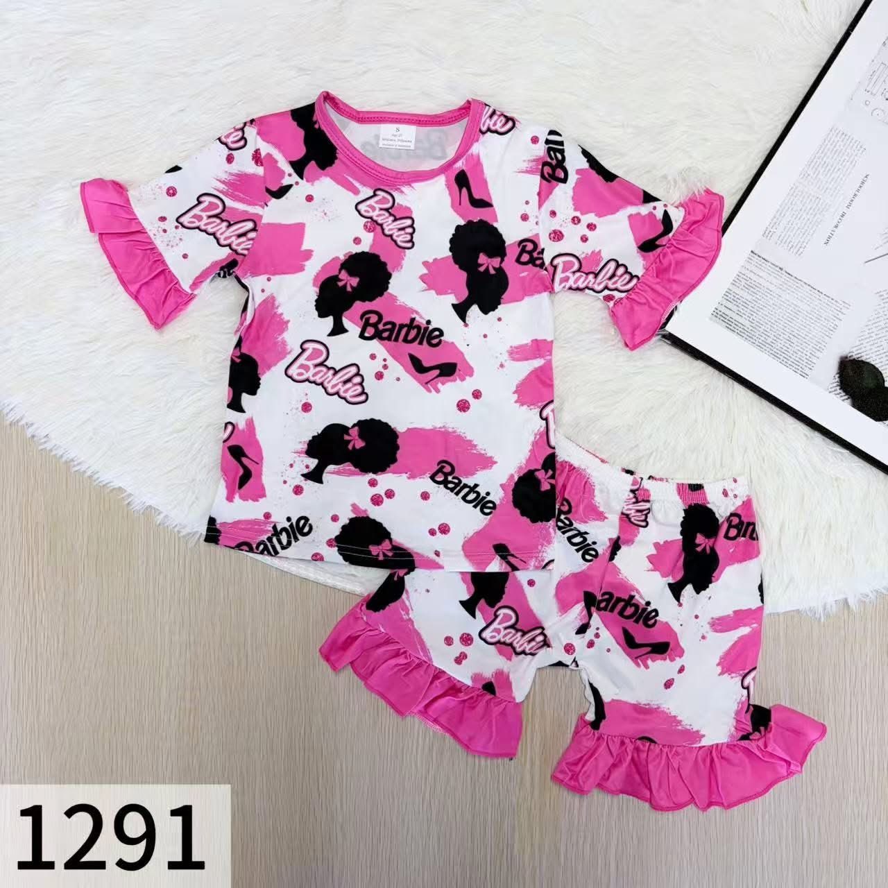 Doll Splatter Ruffle Shorts Set