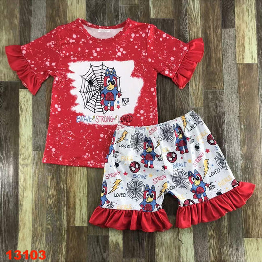 Brave Strong Loved Shorts Set