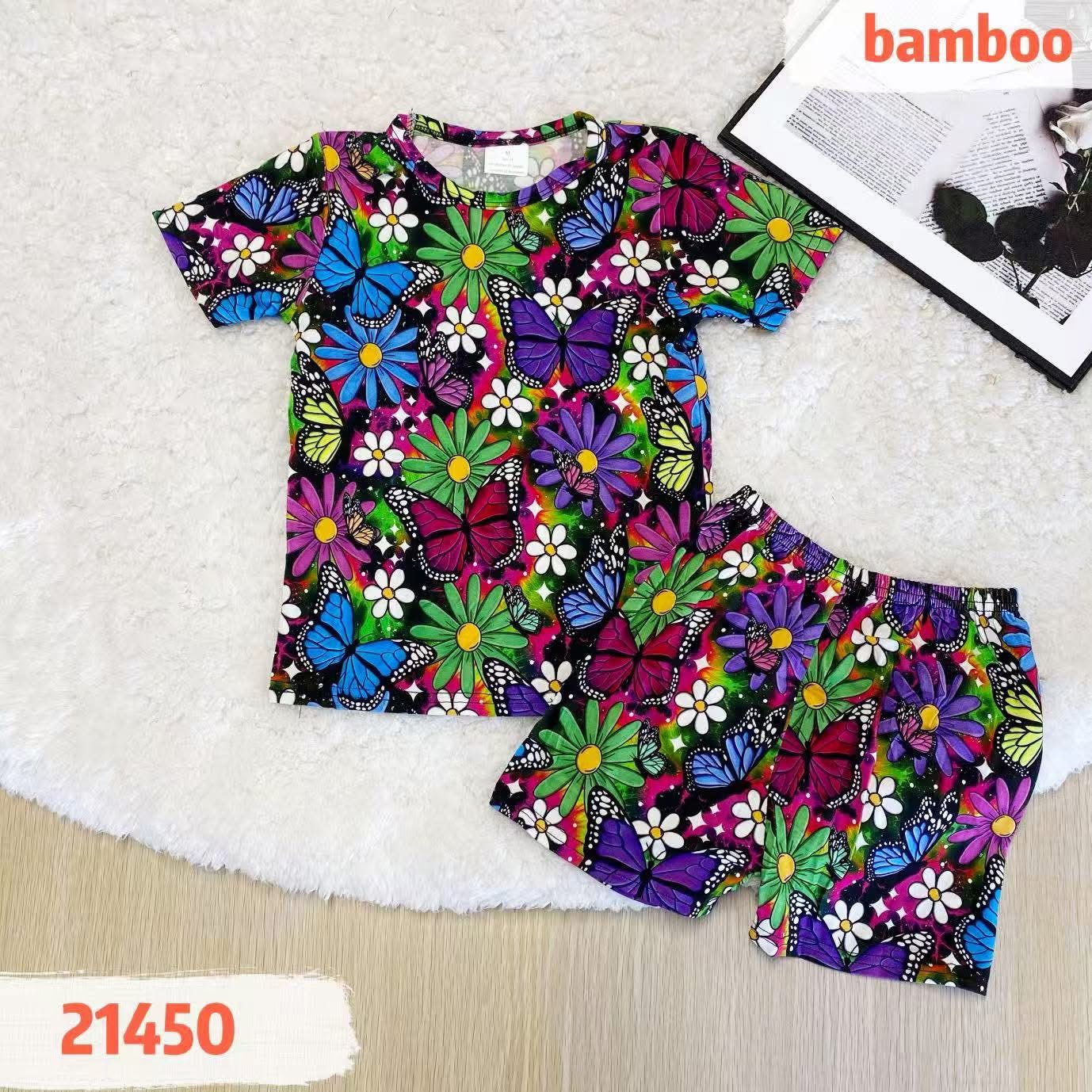 Bamboo Butterfly Shorts Set