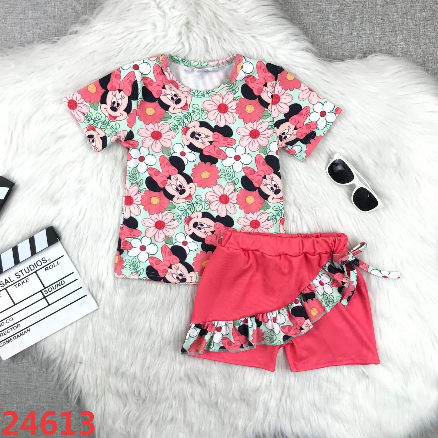 Floral Mouse Shorts Set