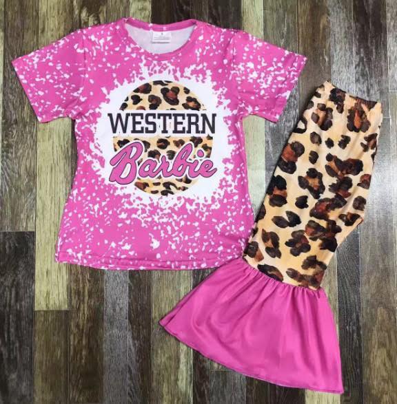 Western Doll Cheetah Print Pants Set