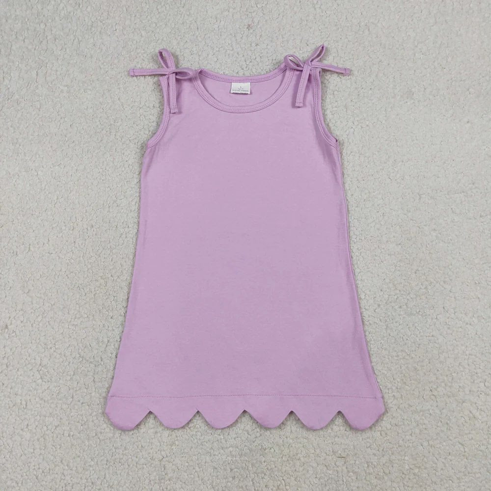 Purple Scalloped Dress