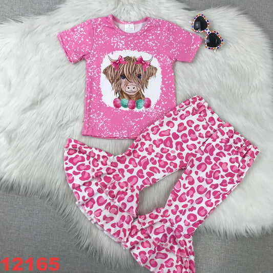 Cow Easter Eggs Pants Set