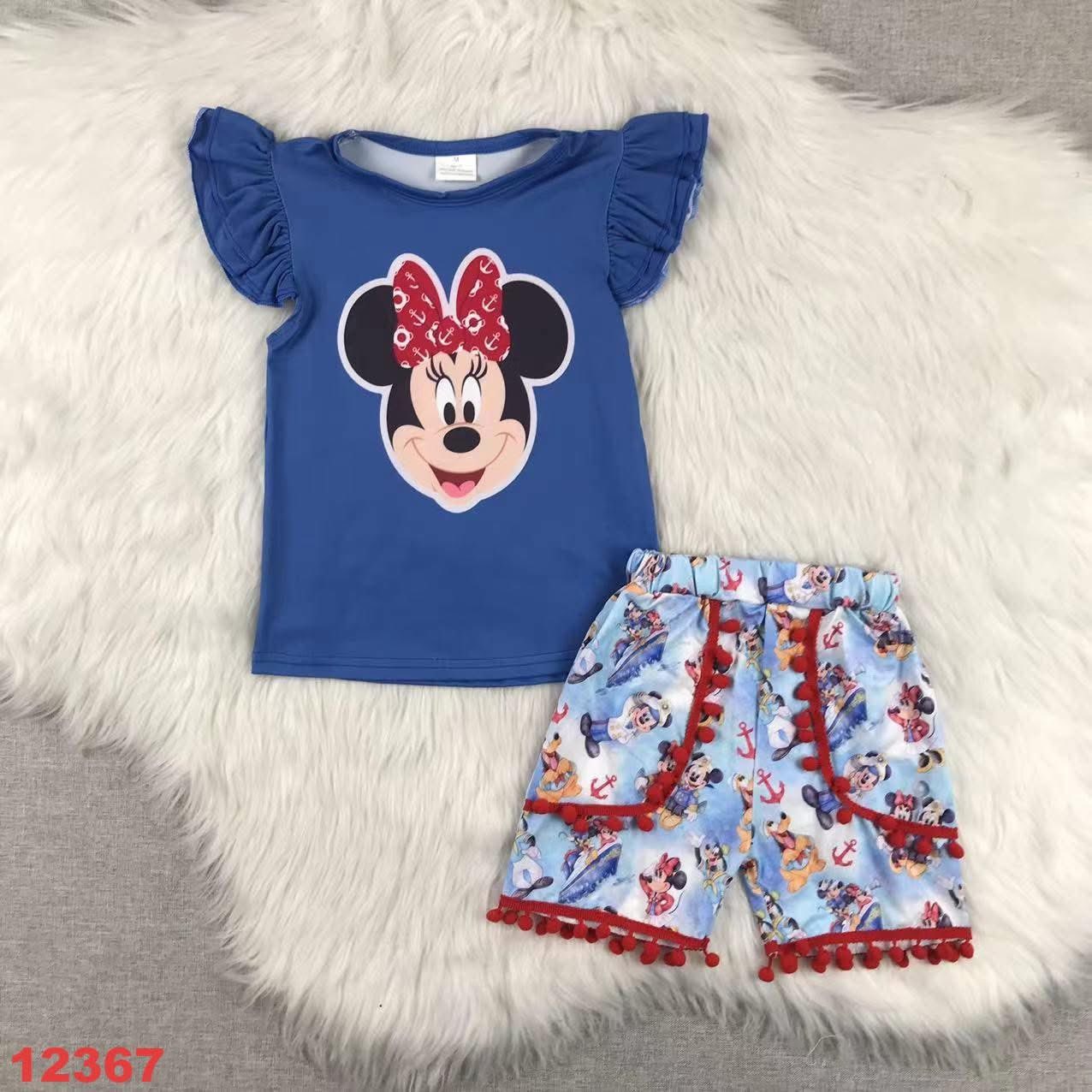 Cruisin' Mouse Ruffle Shorts Sett