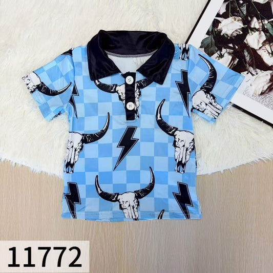 Cow Head Collard Shirt