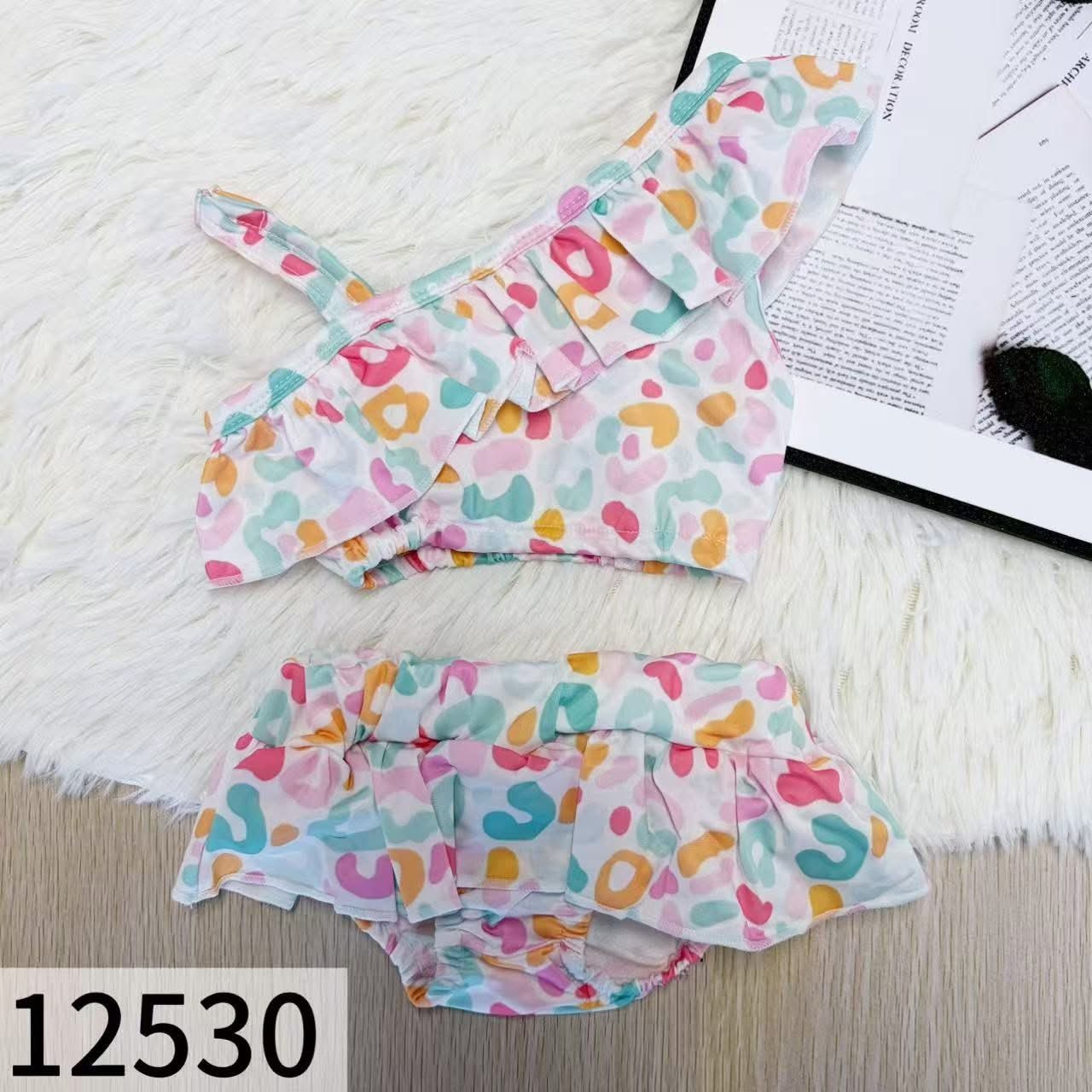 Cheetah Print Ruffle Swim Suit