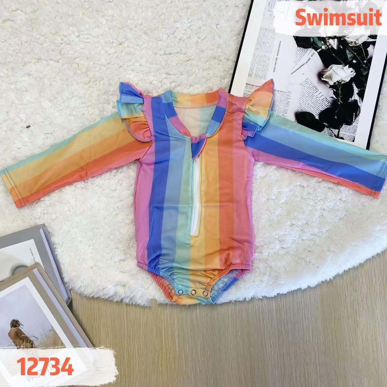 Rainbow Rashguard Swimsuit