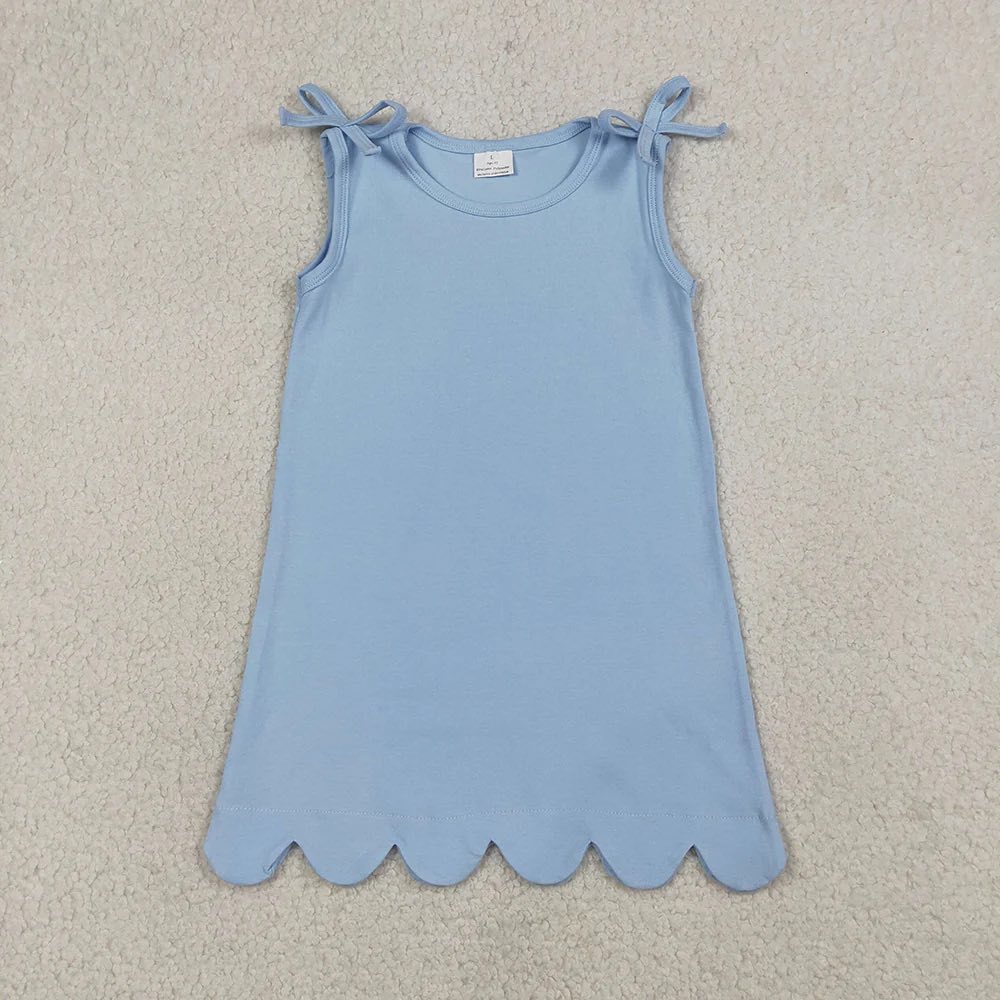 Blue Scalloped Dress