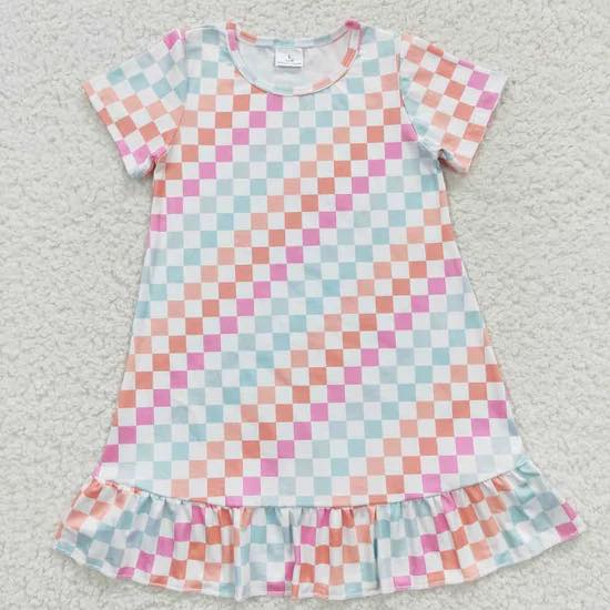 Colored Checkered Dress