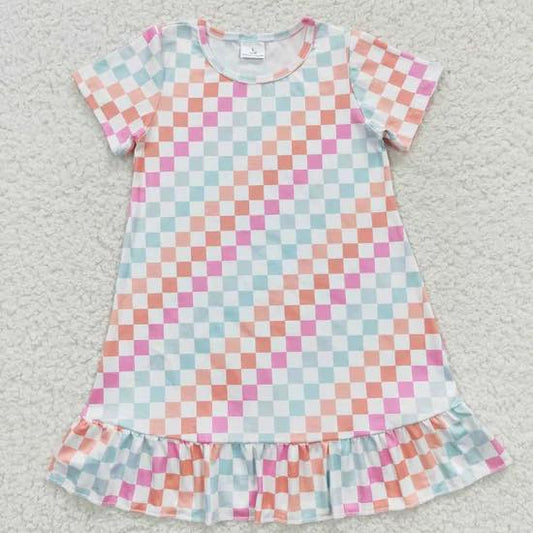 Colored Checkered Dress
