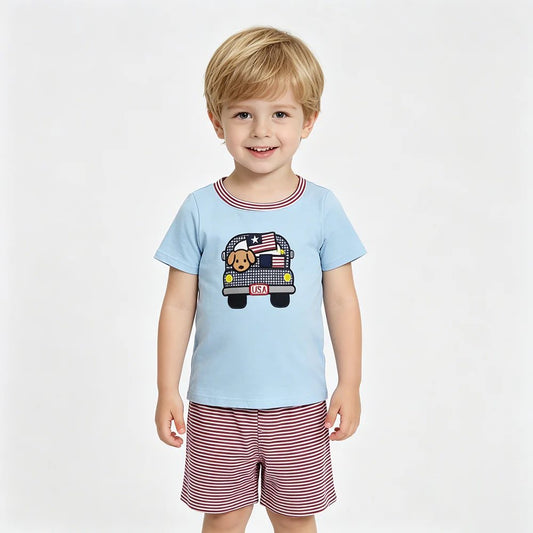 USA Truck Puppy Shorts Set