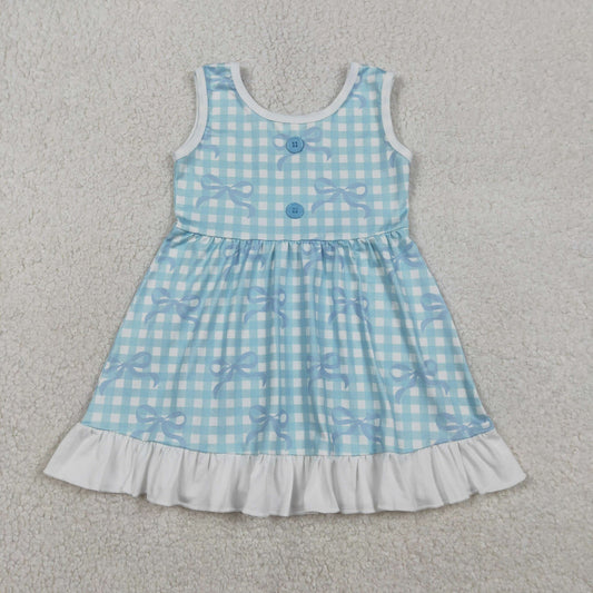 Blue Gingham Coquette Dress