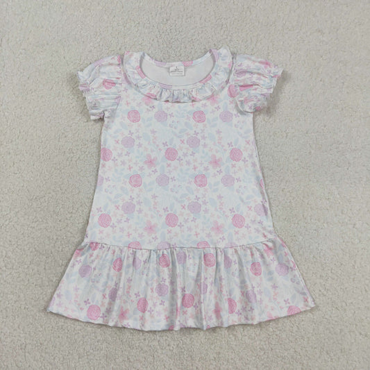 Pastel Floral Ruffle Dress