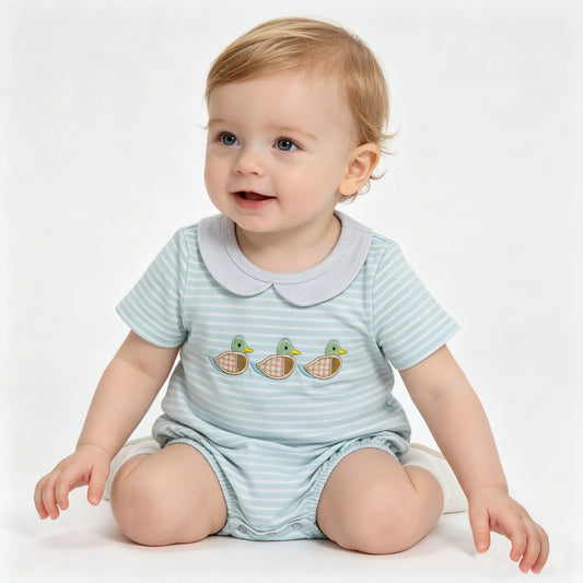 Three Little Ducks Boy Romper