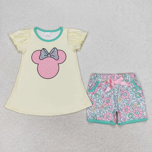 Floral Mouse Shorts Set