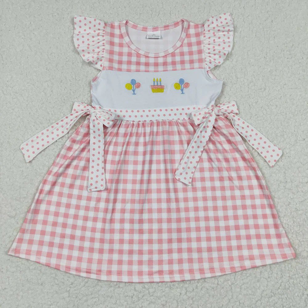 Polka Dot Gingham Birthday Dress