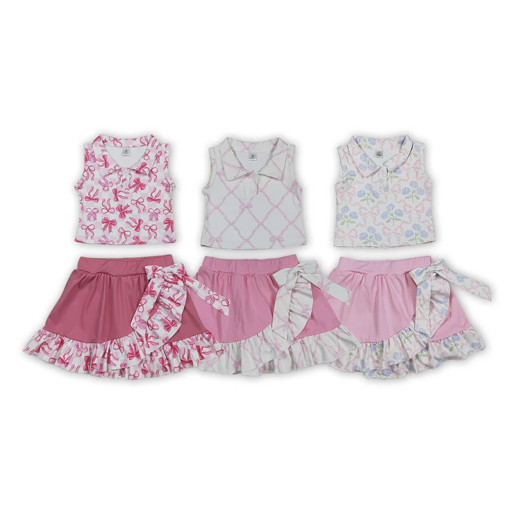 Grandmillenial Print Skort Sets