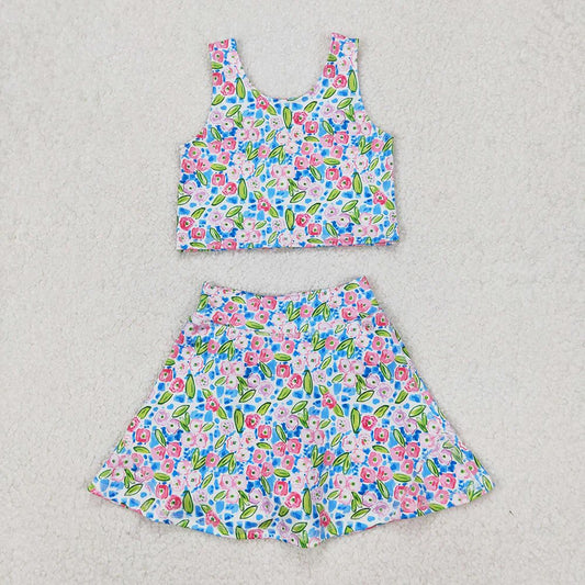 Tropical Floral Skort Set