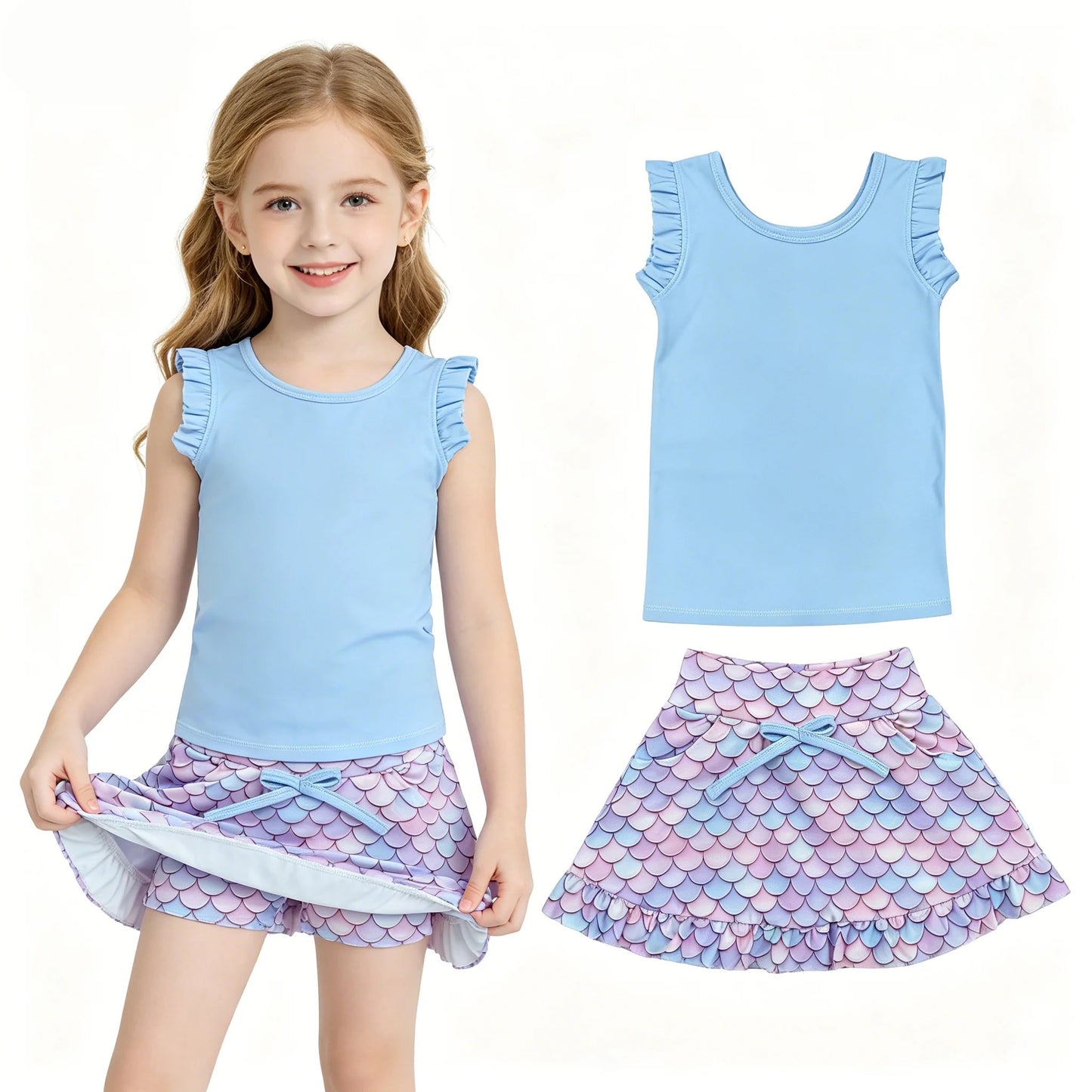 Mermaid Athletic Skort Set