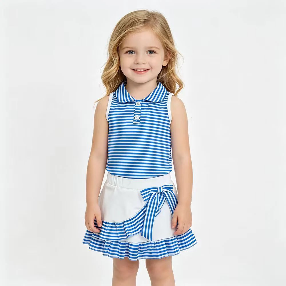 Blue Striped Athletic Set