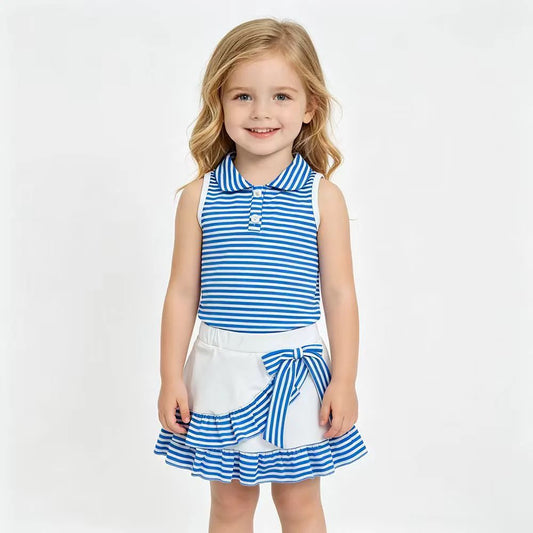 Blue Striped Athletic Set
