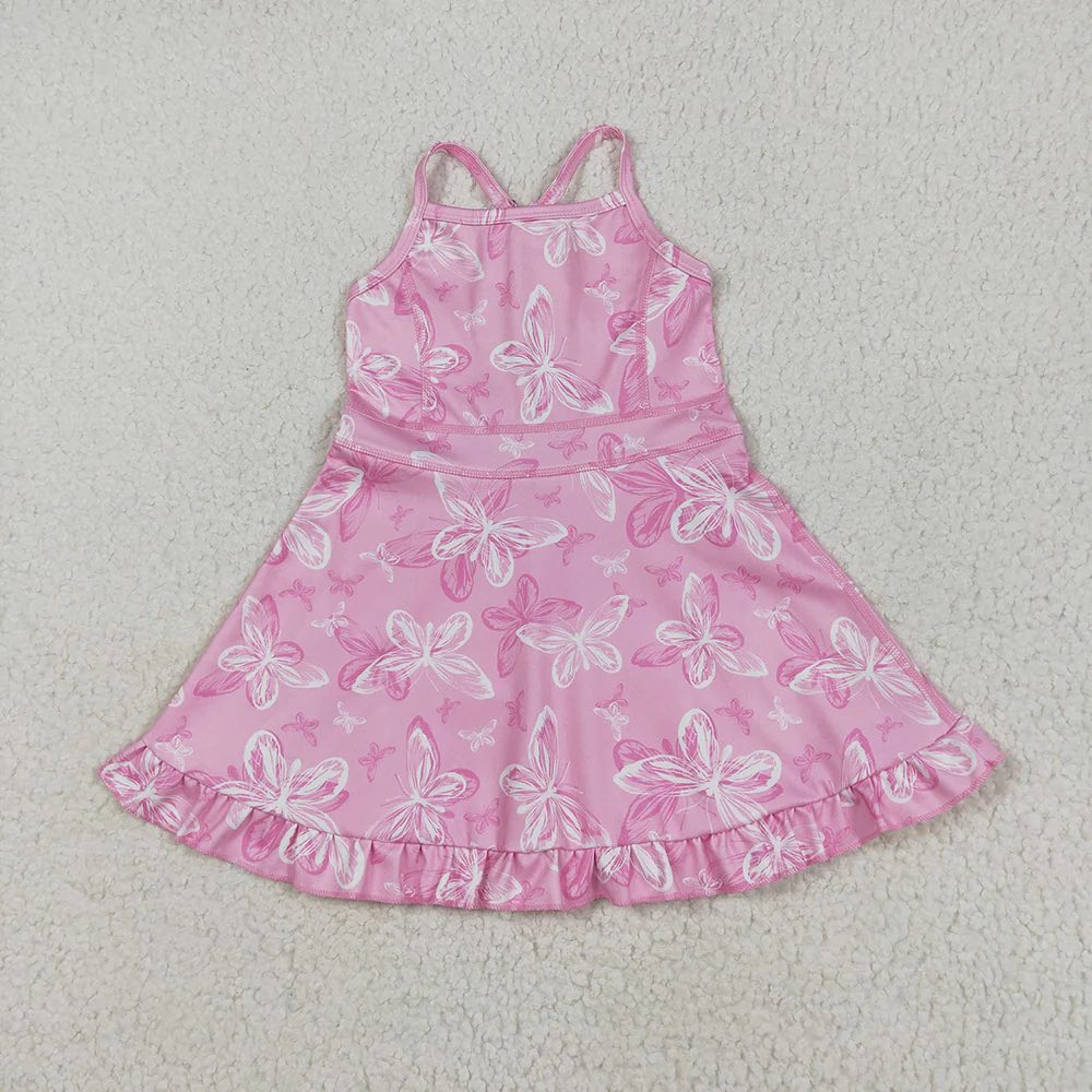 Pink Butterfly Yoga Dress