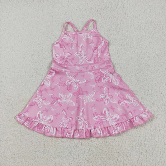 Pink Butterfly Yoga Dress