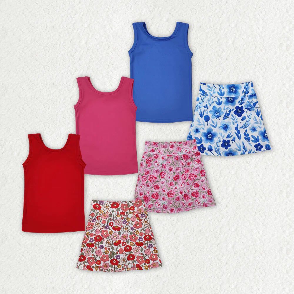 Floral Skort Athletic Sets